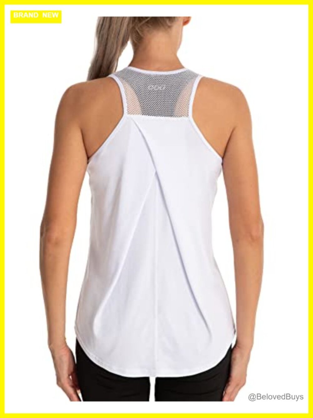 Women's Racerback Workout Tank Top Mesh Back Athletic Gym Yoga Top